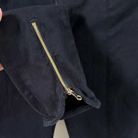 FRAME Le High Skinny Split Zip-Hem Ankle Jeans in Noir 29 - Picture 12 of 12